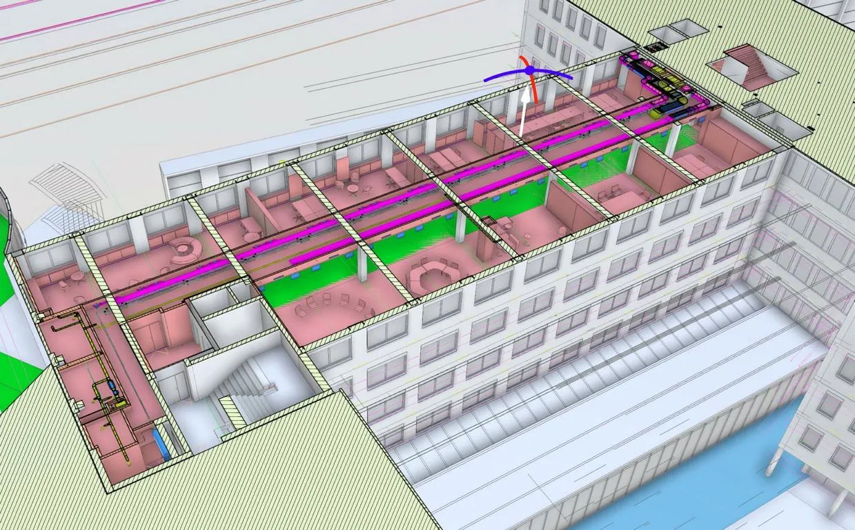 Citypoint Wien — HKLS-, BIM-, Simulations- und Laserscanning-Planung Gewerbebau, Bild 1